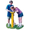 Kids using drinking fountain