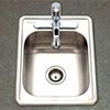 Top mount stainless prep sink