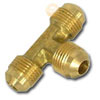 Brass flare tee fitting