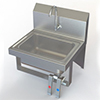 Knee operated handwash sink