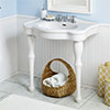 Two legged lavatory console sink
