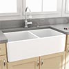 Deluxe fireclay kitchen sink