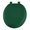 Green padded toilet seat