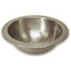 Self-rimming pewter lavatory sink