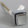 Push button toilet tank lever