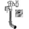 sensor operated flushometer for wall hung toilets