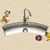 Stainless steel trough-style sink