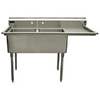 Double bowl commercial sink