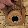 Mounting sleeve installation example