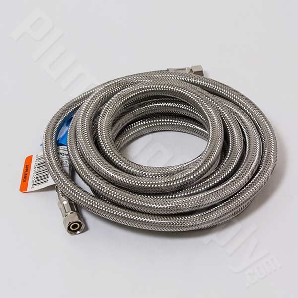 Pure-Flow Braided Stainless Steel Icemaker Water Connector 60 5' X1/4 Compression