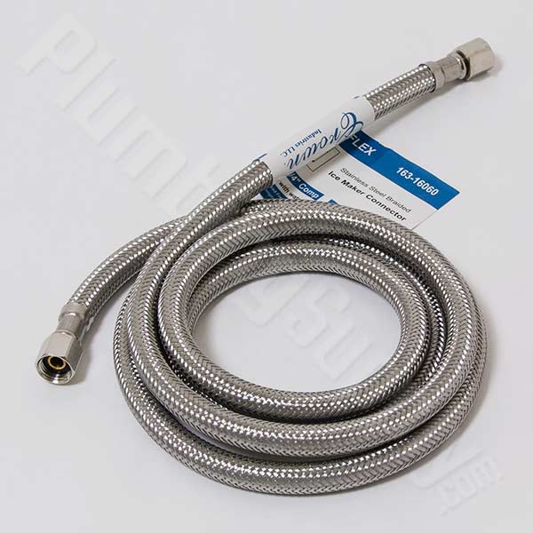 6' Long Stainless Steel Braided Refrigerator Water Supply Line