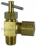 angle style brass needle valve
