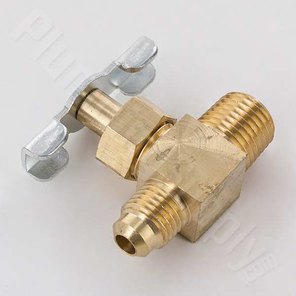 Brass Flared Tube Flare to Solder: 1/4 Tube OD, 7/16-20 Thread, 45 °  Flared Angle