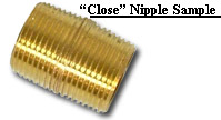 brass close nipple sample picture of a brass nipple
