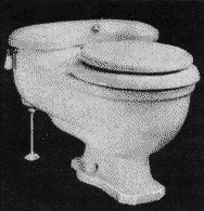 Side lever case toilet with kidney shaped tank lid