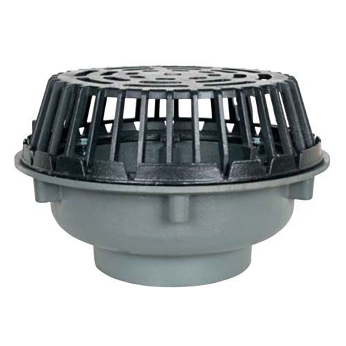 Plastic Roof Drain Flat Grate, Gray