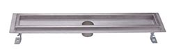 Channel drain with bottom outlet