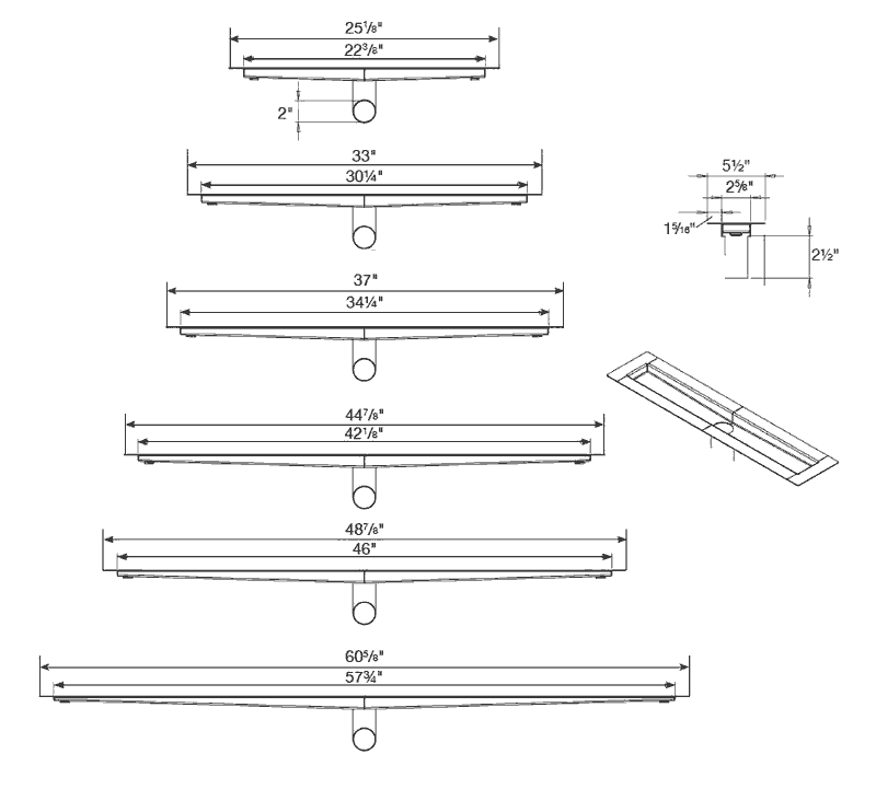 Designer Channel Drains for Showers