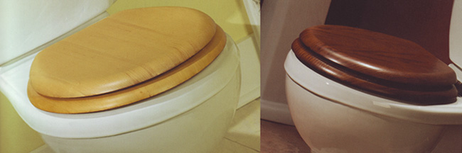 wooden veneer toilet seats