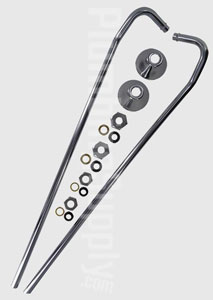Offset Supply Riser Set in Chrome