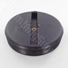 Flush ABS cleanout plug with brass insert