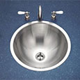 Self-rimming lavatory sink