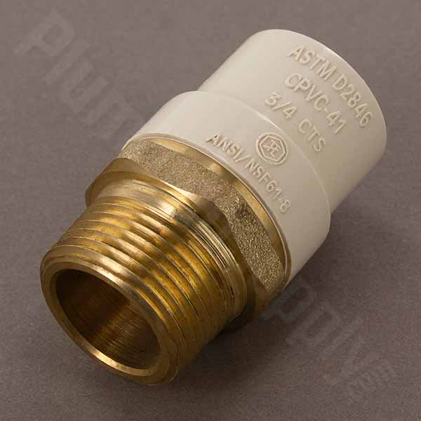 CPVC brass male adapters