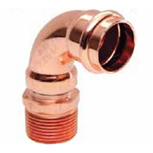 Copper Press 90° Elbow (Press x MPT)