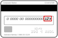 Visa card example
