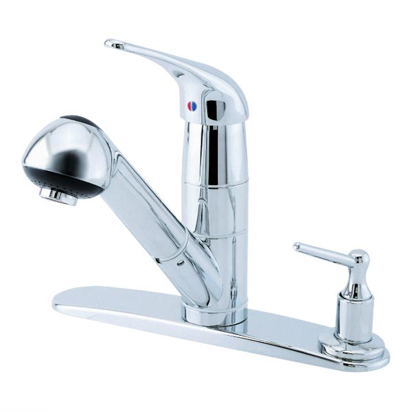 Danze Melrose series chrome pull-out kitchen faucet