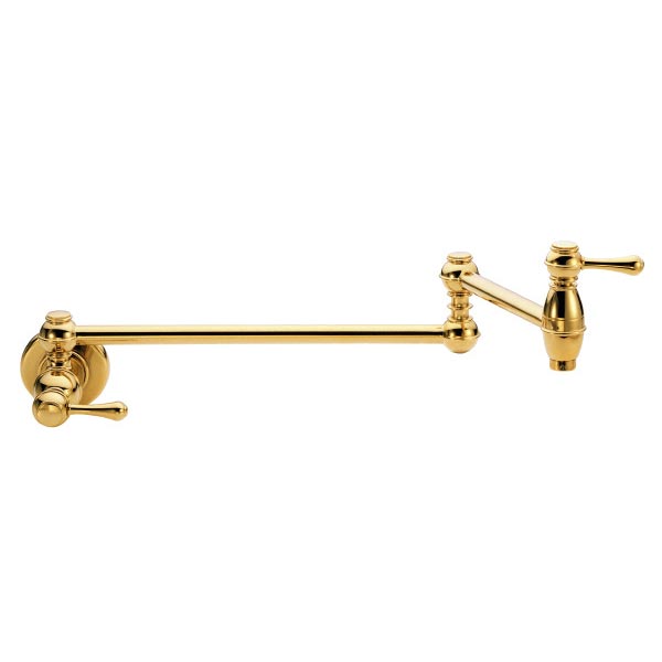 Danze polished brass wall mount pot filler faucet