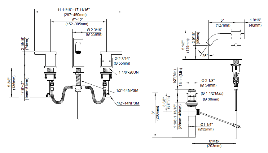 Danze Bathroom Faucets The Parma Collection Installation View Faucet Specifications