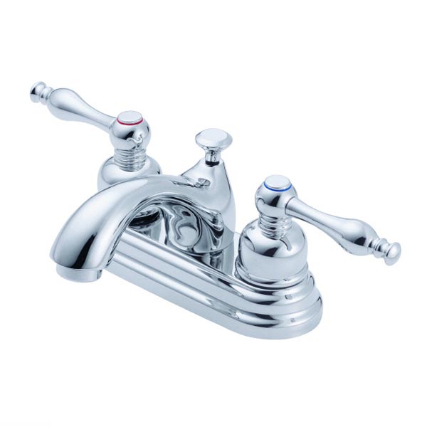 Chrome low spout bathroom faucet