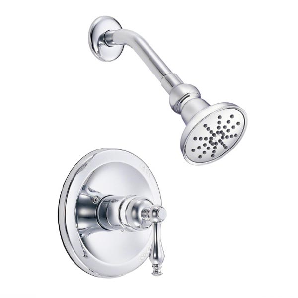 Chrome pressure balance shower set
