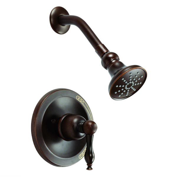 Oil Rubbed Bronze pressure balance shower set