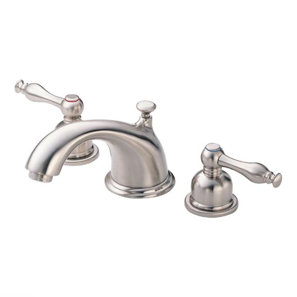 Brushed Nickel widespread bathroom faucet