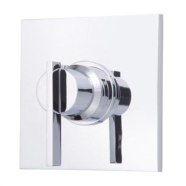 Chrome single handle thermostatic valve