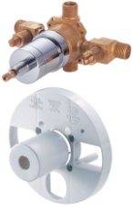 Danze pressure balancing valve with screwdriver stops