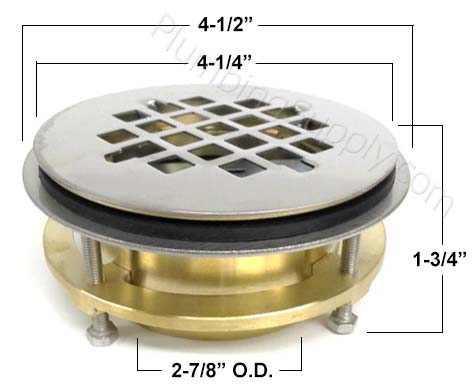 Davke Shower Drains View Detailed No Caulk Shower Drain Dimensions