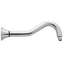 Swan neck shower arm