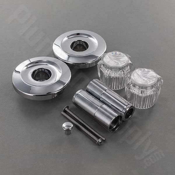 Chrome tub/shower trim kit for Delta