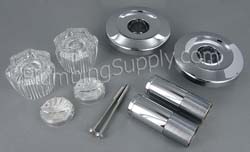 Chrome tub/shower trim kit for Delta