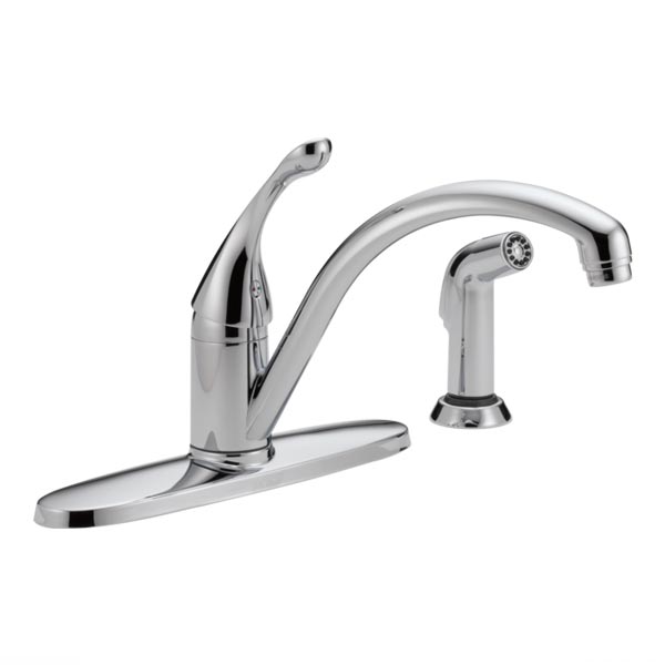 Delta Classic Single Handle Kitchen Faucet With Spray In Chrome Delta Classic Single Handle Kitchen Faucet With Spray In Chrome