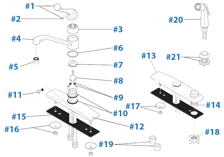 delta kitchen faucet parts 100 400