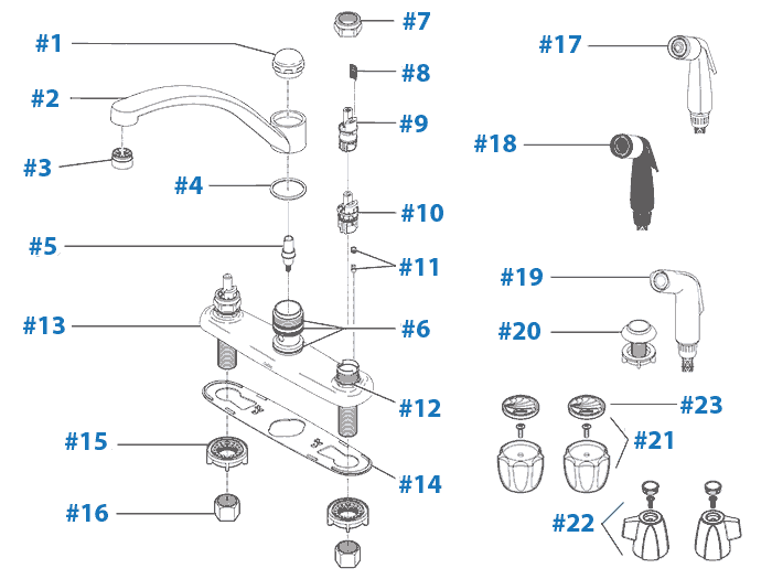 Repair Parts for Delta Kitchen Faucets