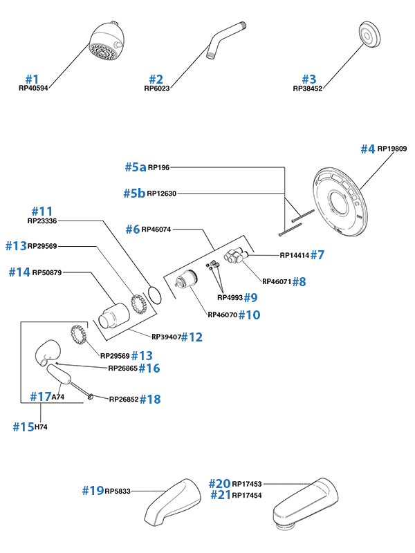 Delta parts for T14030, T14130, T14230 & T14430