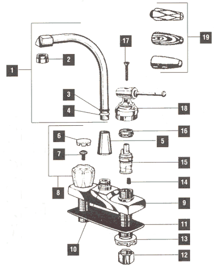Bathroom Faucet Fittings repair parts for one and two handle delta bathroom faucets Bathroom Faucet Fittings repair parts for one and two handle delta bathroom faucets
