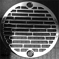 3.25 Round Shower Drain Roman Bricks Subway Tile Design by Designer Drains  