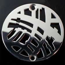 Shower Drain Cover, 4 Inch Round Cover, Sharks Design by Designer