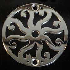 Eight Scrolls round drain